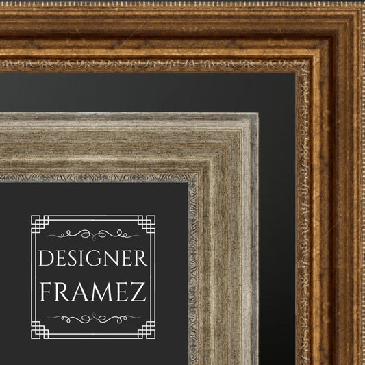 TV Frame Classical Ornate 3-1/8" Wide Compatible with all TV Brands and Sizes. 2 Color Options Gold Bronze, Silver. Free Fast Shipping