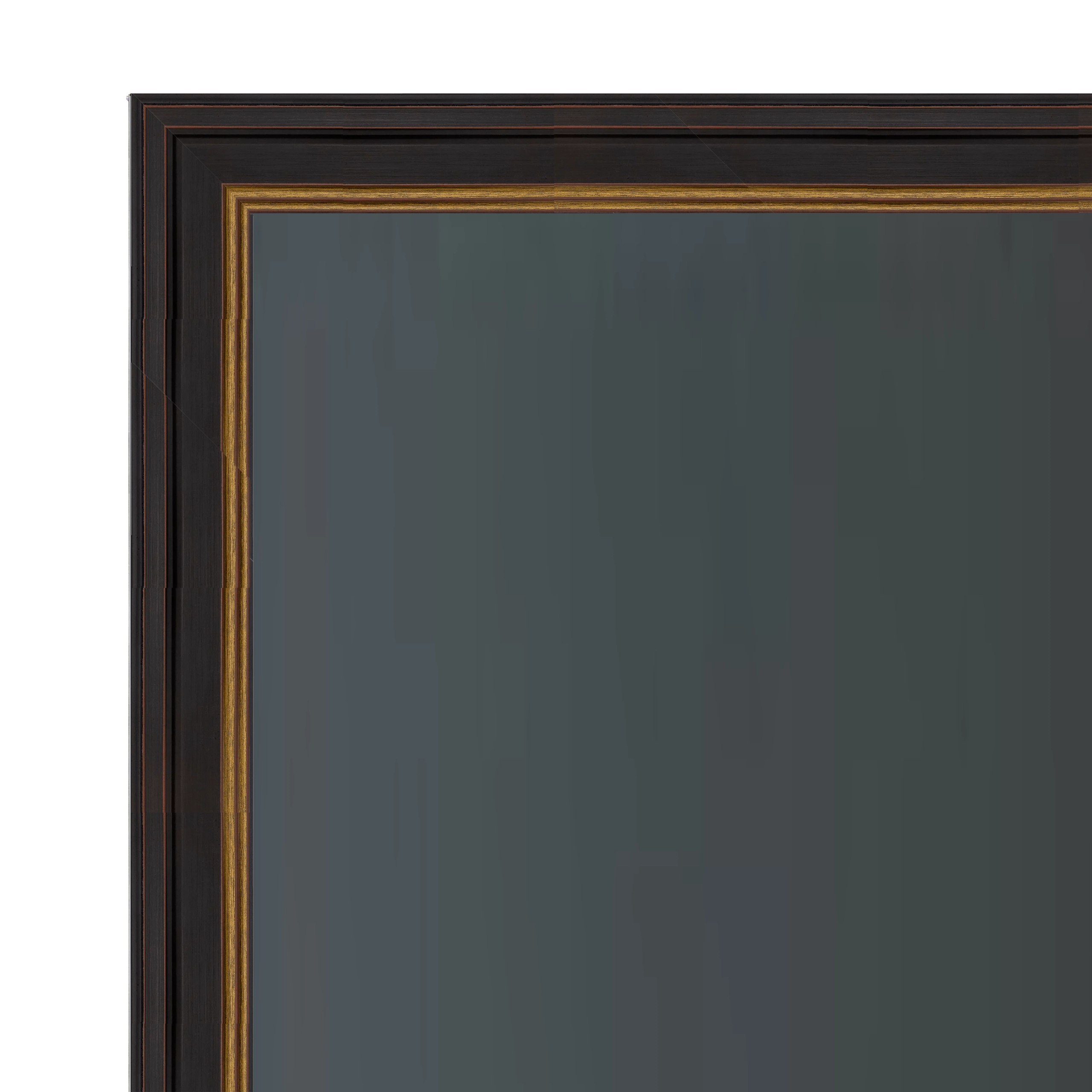 black-decorative-tv-frame-gold-trim-framed-television Flat screen television surrounded by a black decorative TV frame with gold inner trim