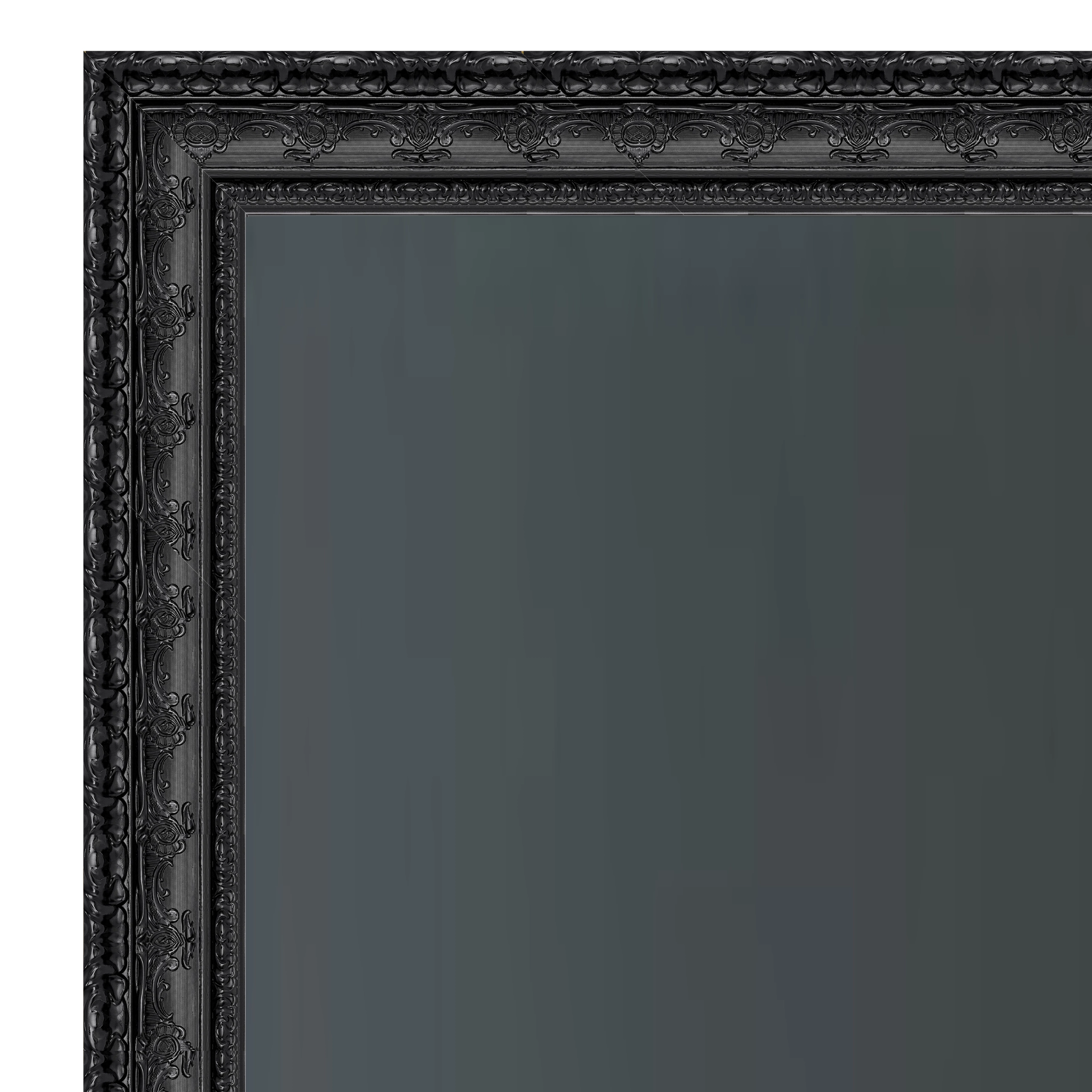 black-gloss-ornate-tv-frame-detail Black glossy ornate TV frame surrounding television screen