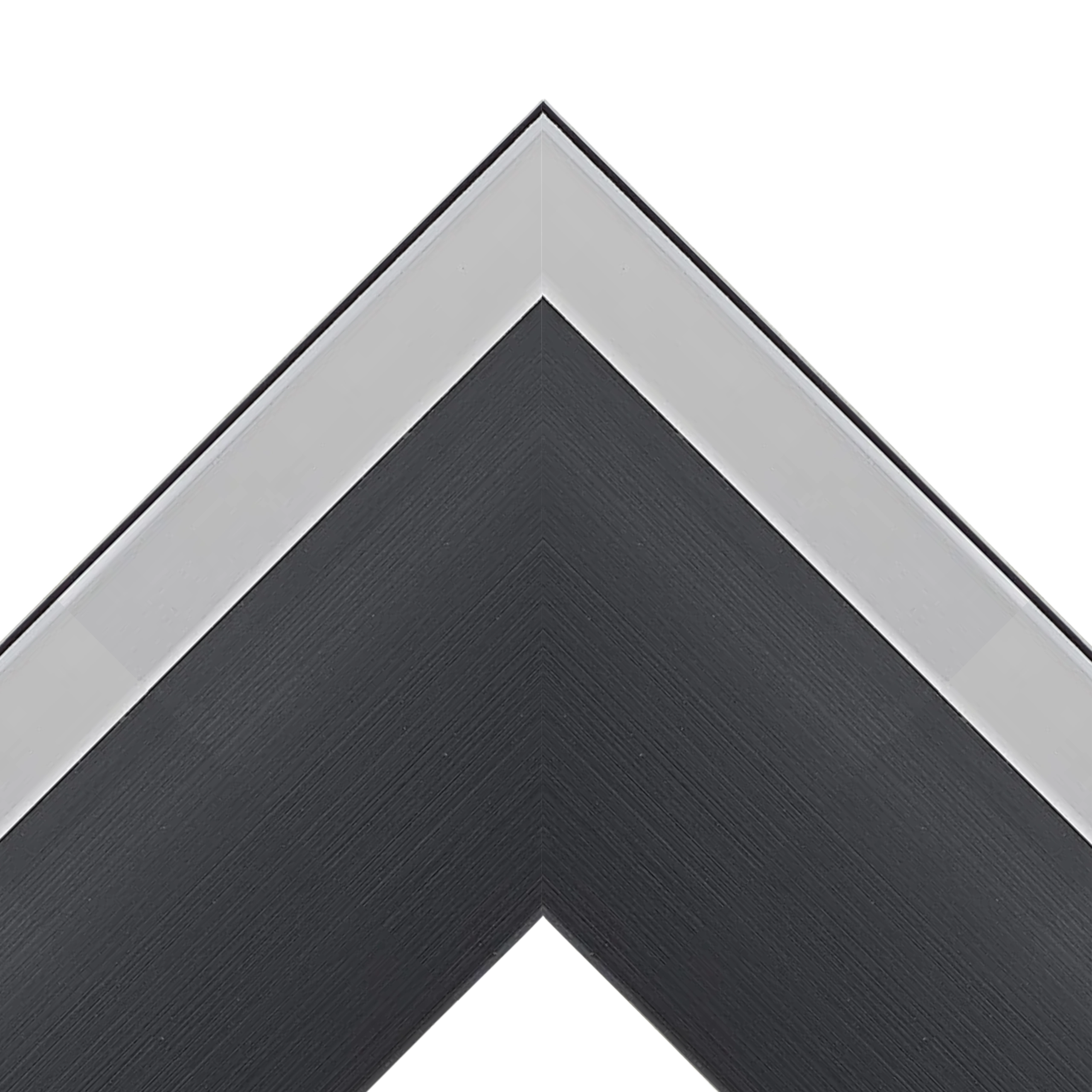 black-silver-tv-frame-corner-detail Black and Silver decorative TV frame corner detail