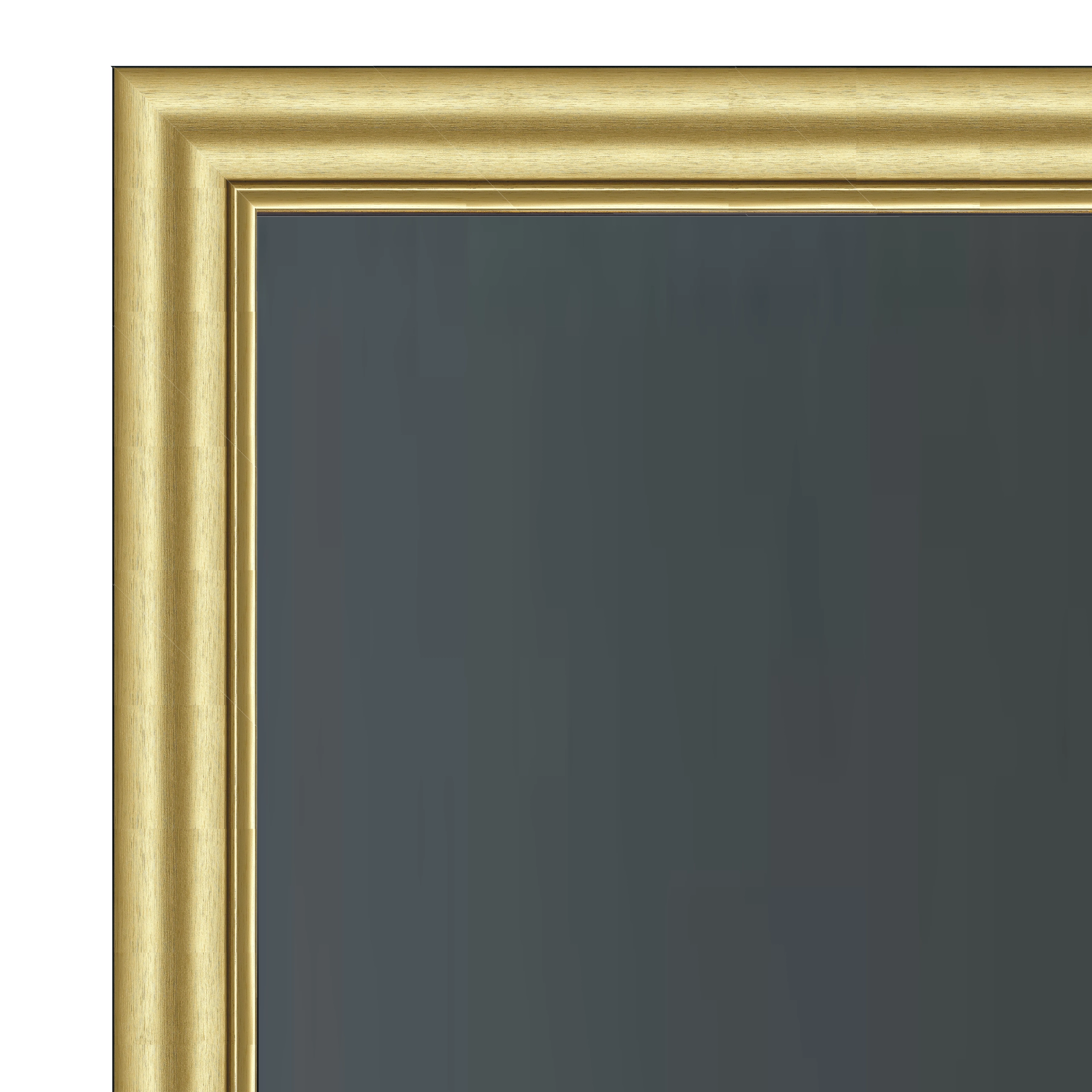 gold-classic-tv-frame-corner-detail Classic gold decorative TV frame corner with layered molding design