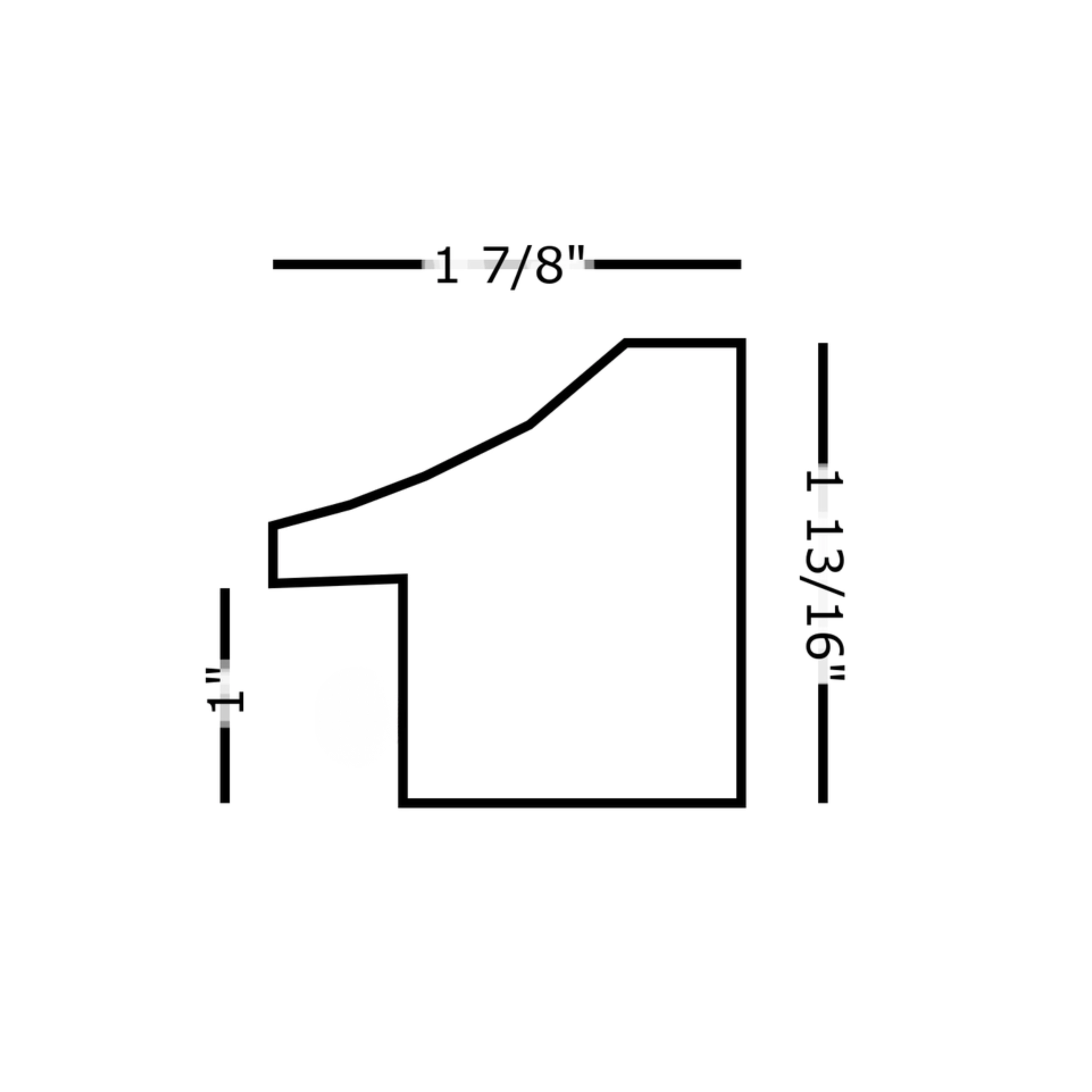 tv-frame-molding-profile-dimension-technical-diagram TV frame molding profile diagram with measurements