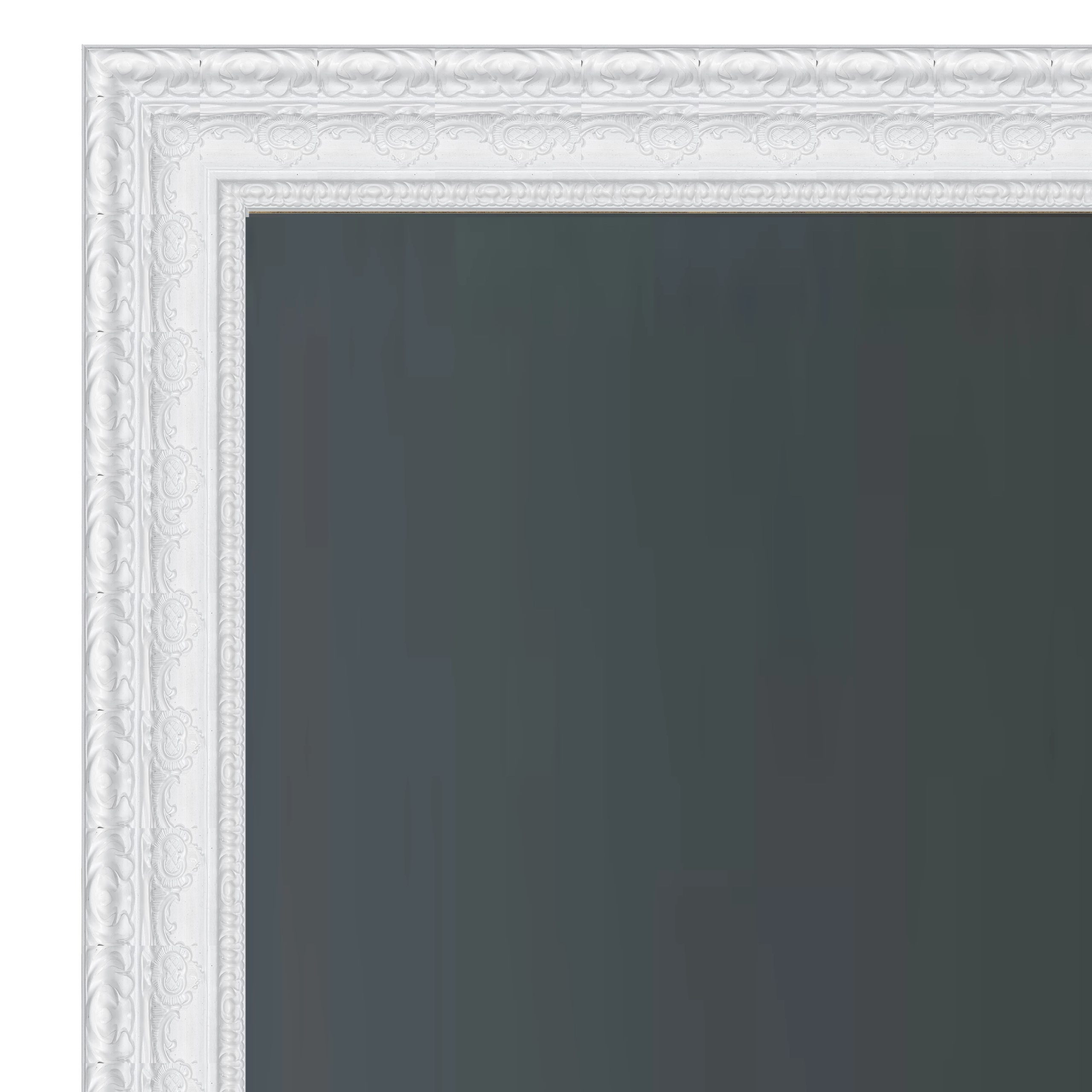 white-ornate-classic-tv-frame-detail White ornate classic TV frame surrounding television screen